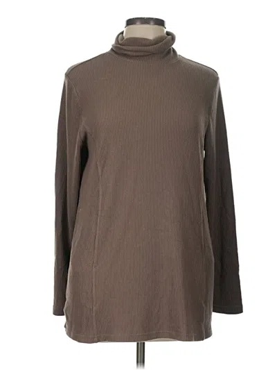 Pre-owned Weekends By Chico's Turtleneck Sweater In Brown