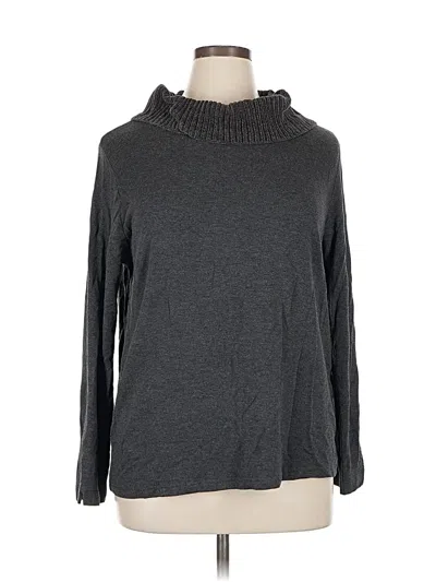 Pre-owned Weekends By Chico's Turtleneck Sweater In Gray