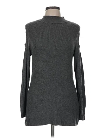 Pre-owned Weekends By Chico's Turtleneck Sweater In Gray