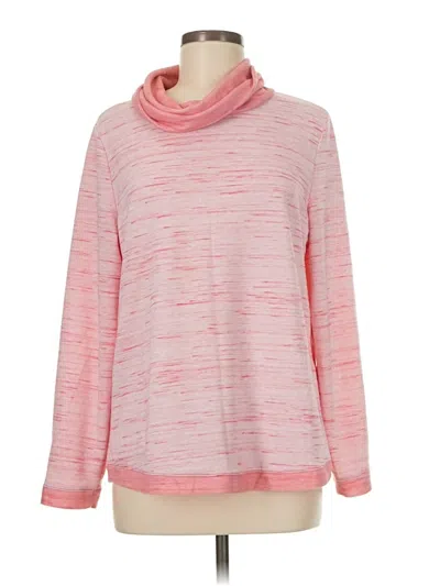 Pre-owned Weekends By Chico's Turtleneck Sweater In Pink
