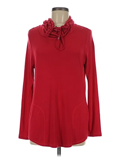 Pre-owned Weekends By Chico's Turtleneck Sweater In Red