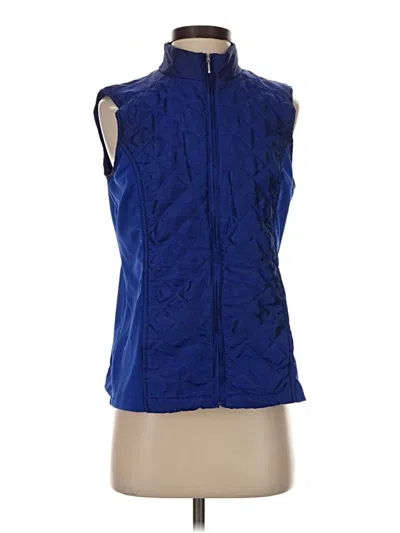 Pre-owned Weekends By Chico's Vest In Blue