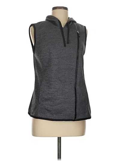 Pre-owned Weekends By Chico's Vest In Gray