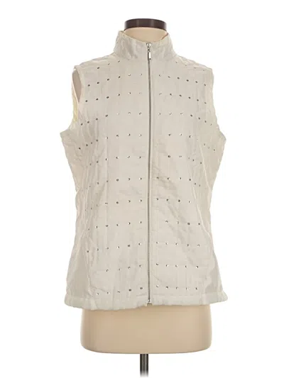 Pre-owned Weekends By Chico's Vest In Ivory