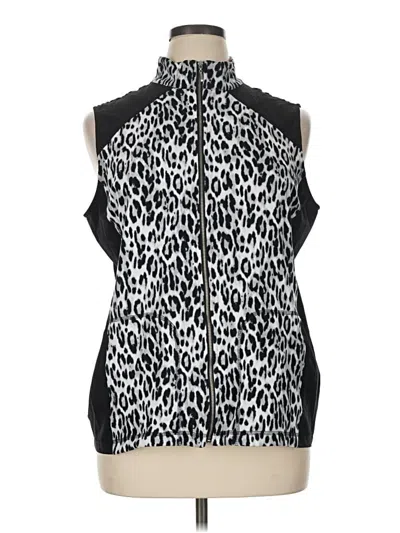 Pre-owned Weekends By Chico's Vest In Silver