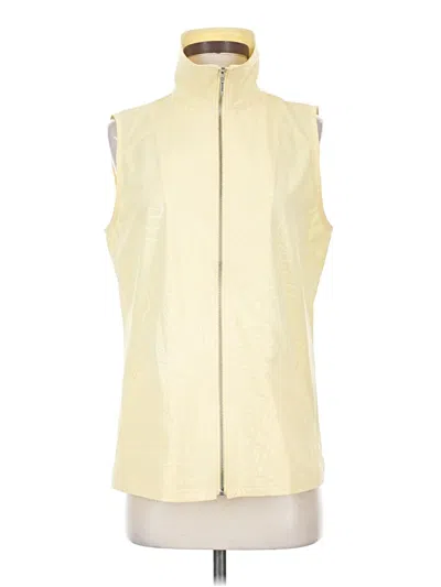Pre-owned Weekends By Chico's Vest In Yellow