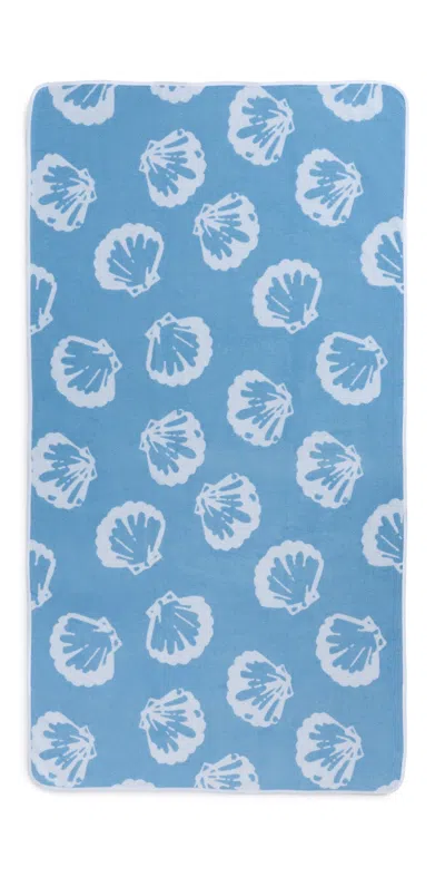 Weezie Beach Towel Blue Shell