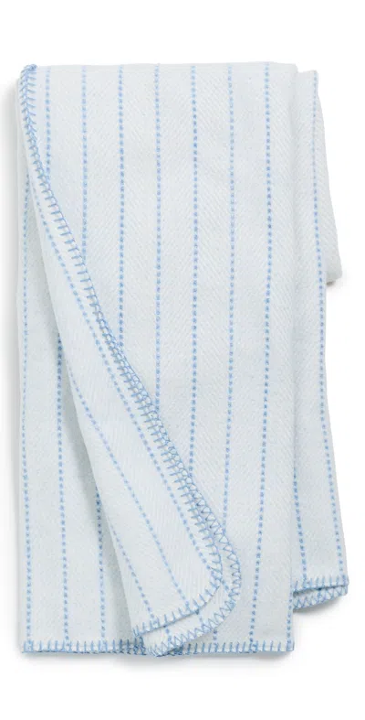Weezie Herringbone Throw Blanket Sky In Blue