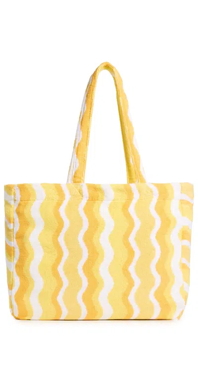 Weezie Looped Terry Beach Tote Spritz Squiggle In Multi