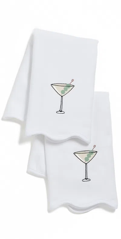 Weezie Martini Hand Towel 2 Pack Martini In Sand