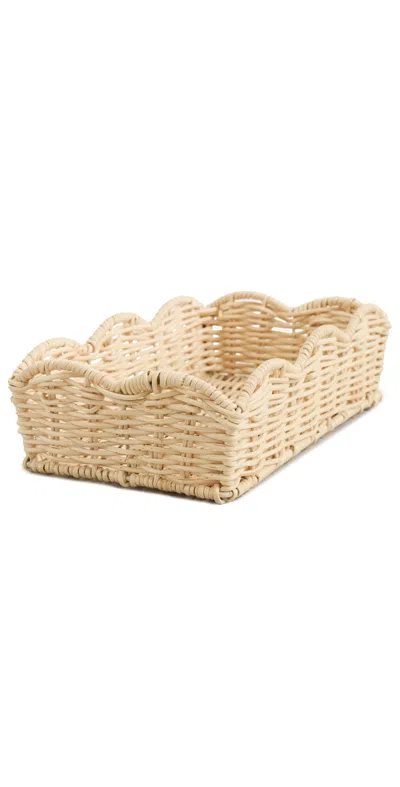 Weezie Rattan Tray Natural In Brown