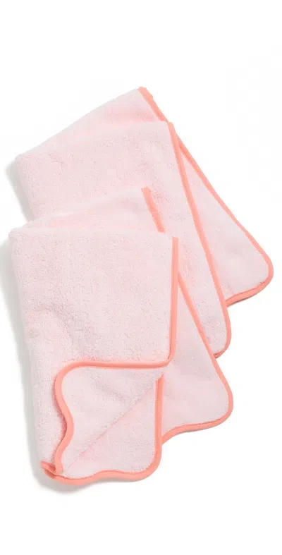Weezie Scallop Hand Towels 2 Pack Light Pink