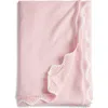 Weezie Scallop Trim Baby Blanket In Pink