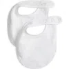 Weezie Set Of 2 Organic Cotton Terry Bibs In White