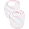 Weezie Kids'  Set Of 2 Organic Cotton Terry Bibs In White