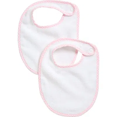 Weezie Kids'  Set Of 2 Organic Cotton Terry Bibs In White