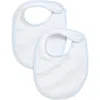 Weezie Kids'  Set Of 2 Organic Cotton Terry Bibs In White