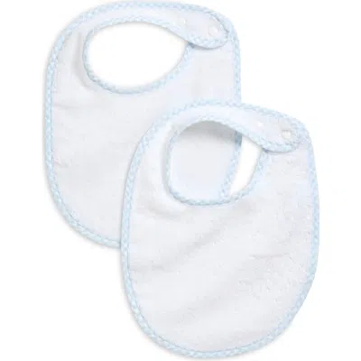 Weezie Kids'  Set Of 2 Organic Cotton Terry Bibs In White