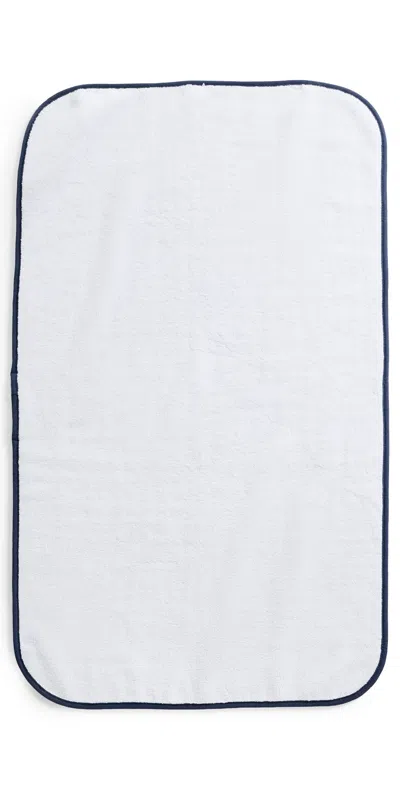 Weezie Signature Bath Mat Navy On White