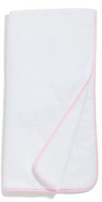Weezie Signature Bath Towel Ballet Pink On White