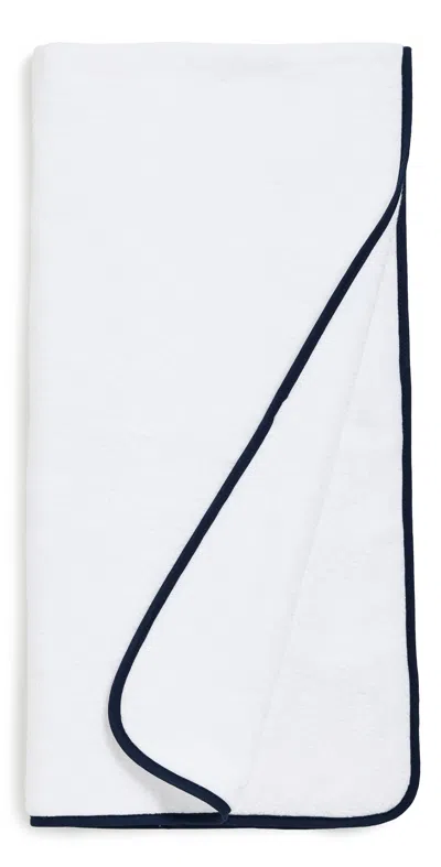 Weezie Signature Bath Towel Navy On White