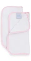 Weezie Signature Washcloths 2 Pack Ballet Pink On White