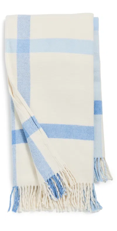 Weezie Throw Blanket Blue Plaid