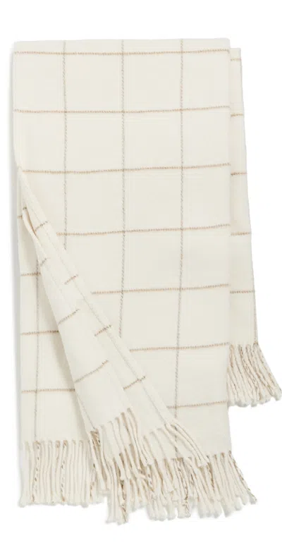 Weezie Throw Blanket Neutral Windowpane