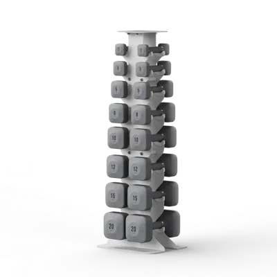 Wegym Progrip Dumbbells Lower Set With Light Rack - Slate In Gray