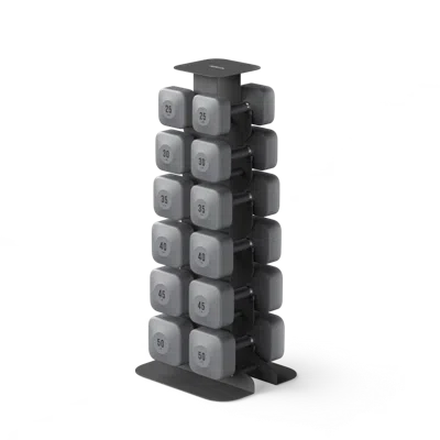 Wegym Progrip Dumbbells Upper Set With Dark Rack - Slate In Gray