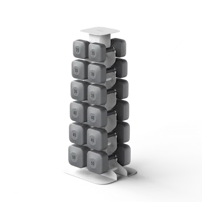 Wegym Progrip Dumbbells Upper Set With Light Rack - Slate In Gray