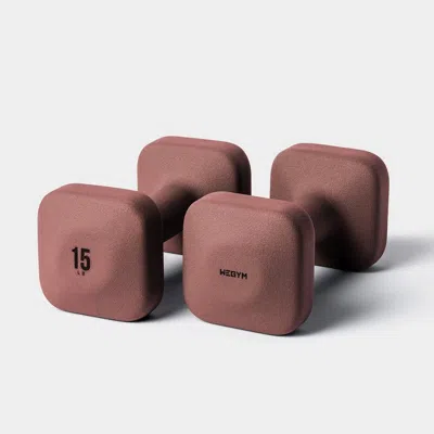Wegym Safegrip Dumbbells - 15 Lb, Rose In Brown