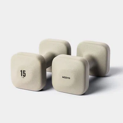 Wegym Safegrip Dumbbells - 15 Lb, Sandstone In Neutral