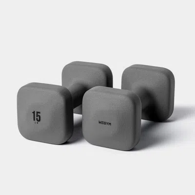 Wegym Safegrip Dumbbells - 15 Lb, Slate In Gray