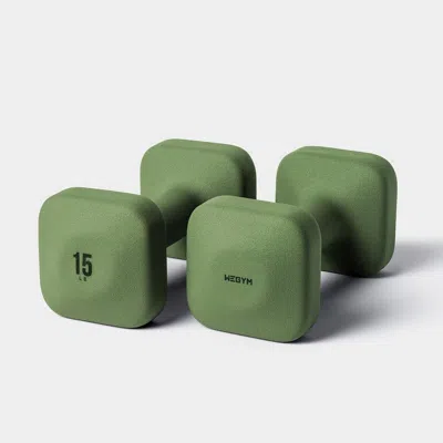 Wegym Safegrip Dumbbells - 15lb, Forest In Green
