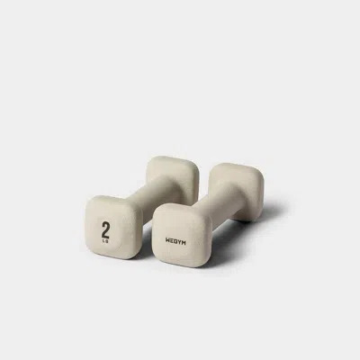Wegym Safegrip Dumbbells - 2 Lb, Sandstone In White
