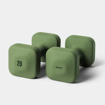 Wegym Safegrip Dumbbells - 20 Lb, Forest In Green