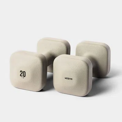 Wegym Safegrip Dumbbells - 20 Lb, Sandstone In Neutral