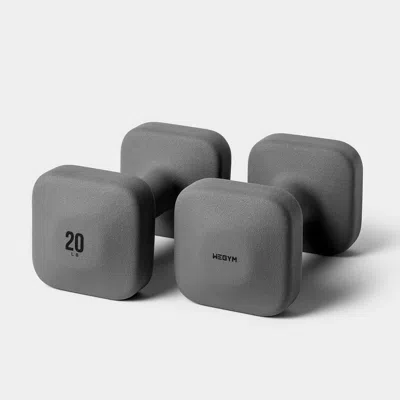 Wegym Safegrip Dumbbells - 20 Lb, Slate In Gray