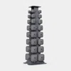 Wegym Safegrip Dumbbells Full Set With Dark Rack - Slate In Gray