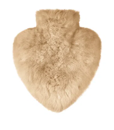 Weich Royal Alpaca Amor Hot Water Bottle In Beige