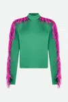 Weili Zheng Blusa Verde