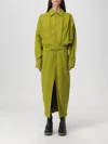 Weili Zheng Cotton Blend Shirt Dress In Green