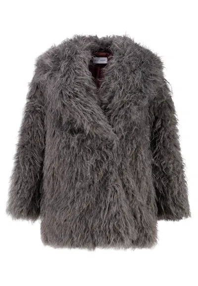 Weili Zheng Ecopelliccia Con Collo Sciallato  In Gray