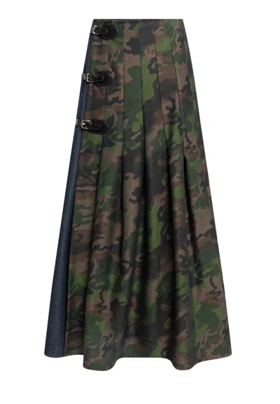 Weili Zheng Long Suede Skirt  In Other