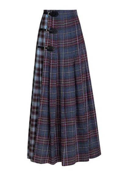 Weili Zheng Midi Woman  With Paintings In Blue