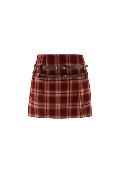 Weili Zheng Mini Skirt  Double Belt In Other