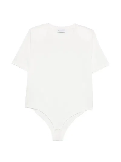 Weili Zheng Padded-shoulder Short-sleeve T-shirt In White