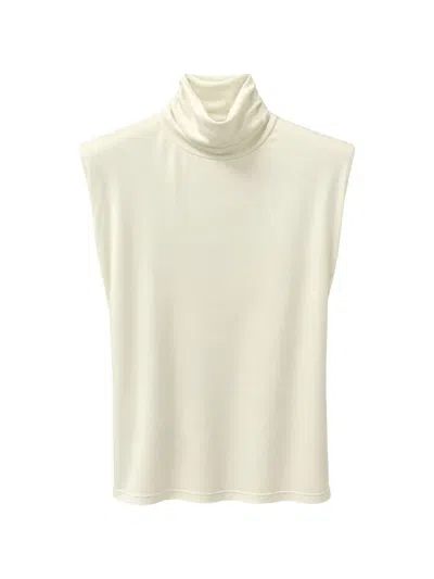 Weili Zheng Roll-neck Sleeveless Tank Top In Gray