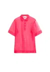 Weili Zheng Shirt Woman  Organza Pole In Red